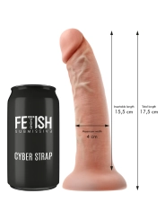 Harness mit Fernbedienungs-Dildo-Uhren-Technologie von Fetish Submissive Cyber Strap