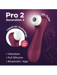 Pro 2 Generation 3 Wine Red Bluetooth & App von Satisfyer Air Pulse