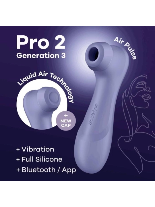 Pro 2 Generation 3 Lilac Bluetooth & App von Satisfyer Air Pulse