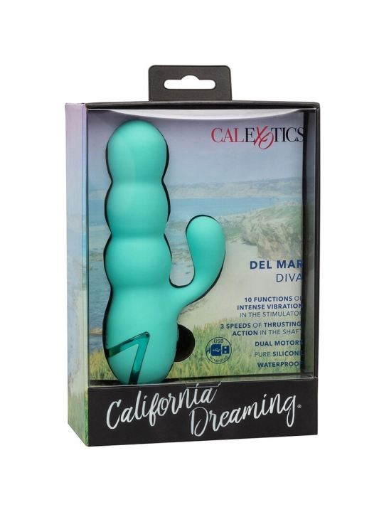 Del Mar Diva Vibrator Rabbir Aqua Grün von California Dreaming von Calexotics