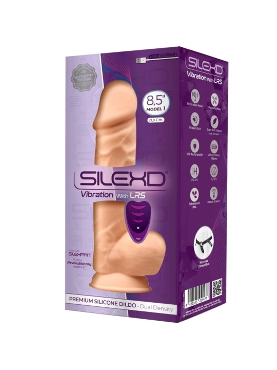 Model 1 Realistischer Penisvibrator Silikon Premium Silexpan Fernbedienbares 21.8 cm von Silexd