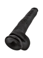 Realistischer Penis mit Eier 30.5 cm Schwarz von King Cock