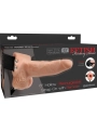 Verstellbares Gurt mit Fernbedienung, Realistischer Penis und Vibrator 15 cm von Fetish Fantasy Series