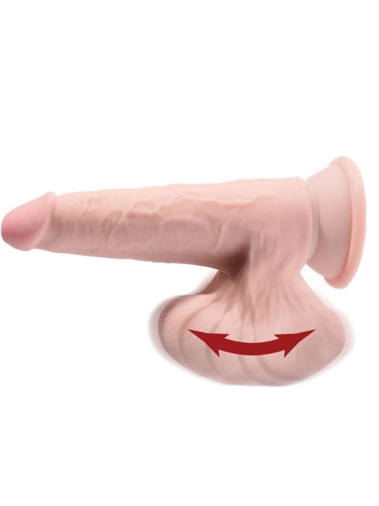 Plus 3d Dildo Swinging Balls 15.2 cm Helle Beige von King Cock Plus