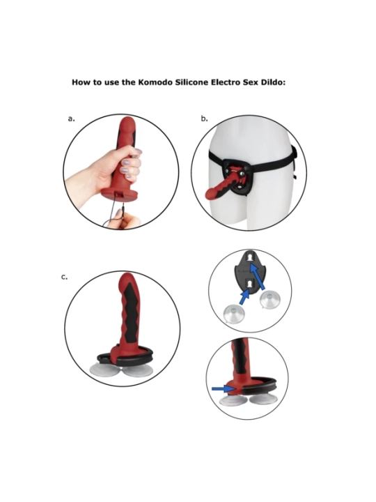 Silikon Fusion Komodo Dildo von Electrastim