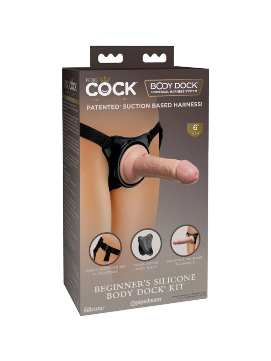 Elite Verstellbares Gurt mit Dildo 15.2 cm für Anfnger von King Cock