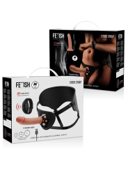 Harness mit Fernbedienbares Dildo Watchme M Technologie von Fetish Submissive Cyber Strap