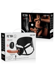 Harness mit Fernbedienbares Dildo Watchme L-Technologie von Fetish Submissive Cyber Strap