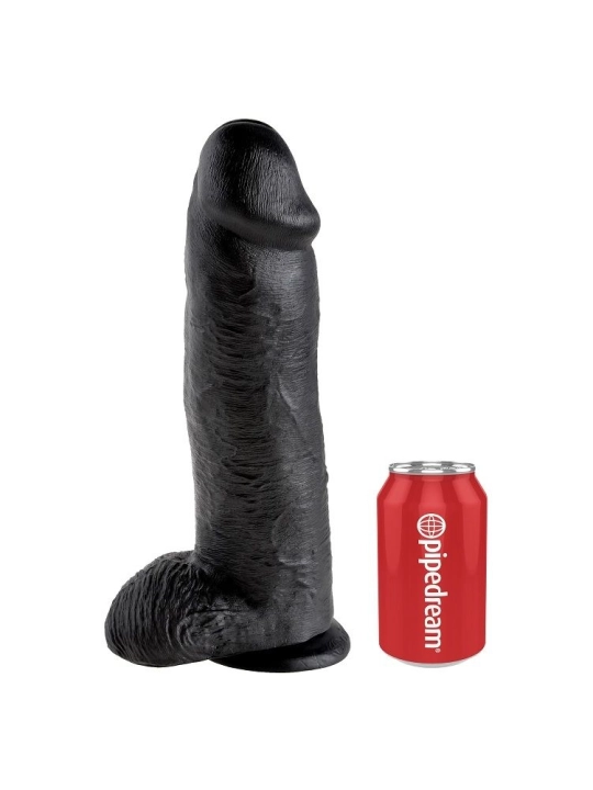 12 Dildo Schwarz mit Eier 30.48 cm von King Cock