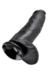 12 Dildo Schwarz mit Eier 30.48 cm von King Cock