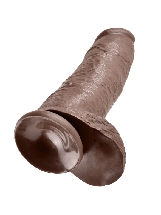 12 Dildo Braun mit Eier 30.48 cm von King Cock