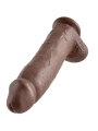 12 Dildo Braun mit Eier 30.48 cm von King Cock