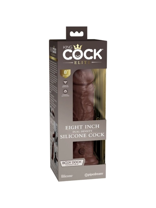 Elite Realistischer Silikondildo 20.3 cm Braun von King Cock