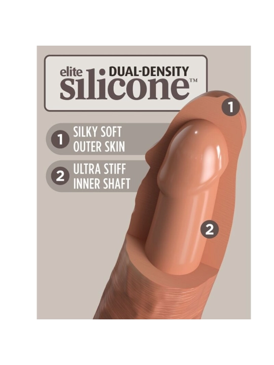 Elite Realistischer Silikondildo 20.3 cm Karamell von King Cock