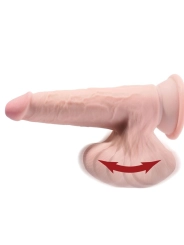 Plus 3d Dildo Swinging Balls 24.5 cm Helle Beige von King Cock Plus