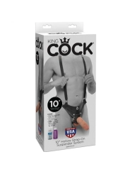 25,5 cm Hollow Strap-On Suspender System Flesh von King Cock