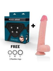 Arn S + Flüssiger Silikon Dildo Premium Kingcobra 24 cm -O- 4.77 cm von Rock Army