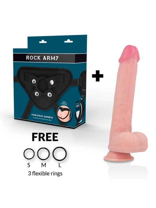 Arn S + Flüssiger Silikon Dildo Premium Kingcobra 24 cm -O- 4.77 cm von Rock Army