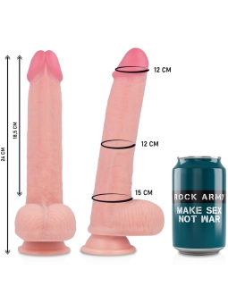 Arn S + Liquid Silikon Dildo Premium Kingcobra 24 cm -O- 4.77 cm von Rock Army