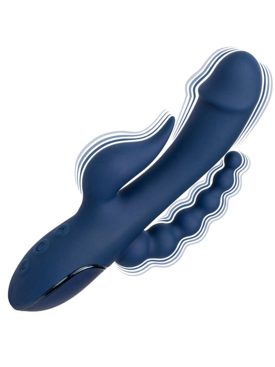 Vibrator Dreifach-Orgasmus Blau von Calexotics