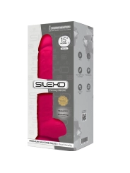 Model 1 Realistischer Penis Premium Silexpan Silikon Fuchsia 38 cm von Silexd