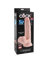 Plus 3d Dildo Swinging Balls 20.3 cm von King Cock Plus