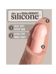 Elite Realistischer Dildo mit Vibration und Silikon 15.2 cm von King Cock