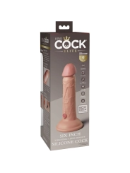 Elite Realistischer Dildo mit Vibration und Silikon 15.2 cm von King Cock