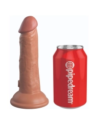 Elite Realistischer Dildo mit Vibration und Silikon 15.2 cm Karamell von King Cock