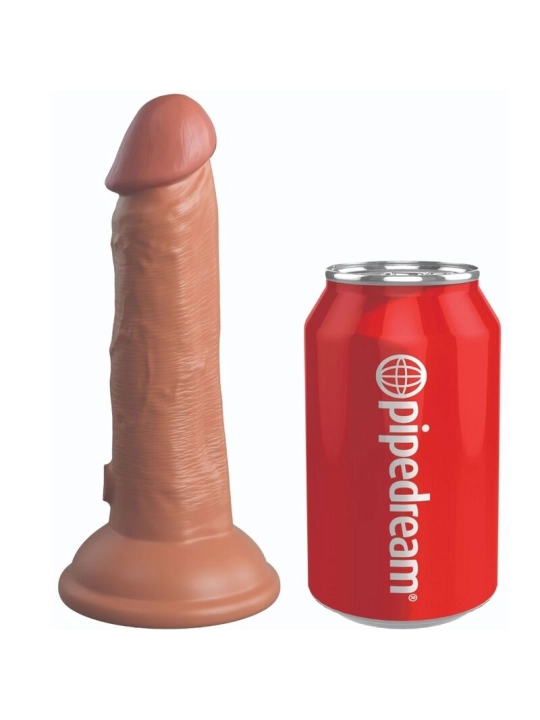 Elite Realistischer Dildo mit Vibration und Silikon 15.2 cm Karamell von King Cock