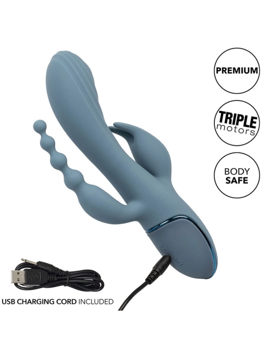 Vibrator Triple Ecstasy Grau von Calexotics