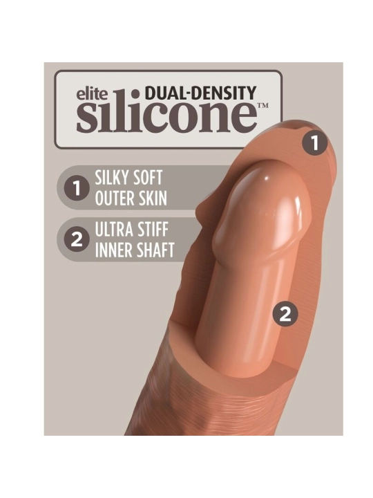 Elite Bequemer Verstellbarer Gurt mit Dildo 17.8 cm von King Cock