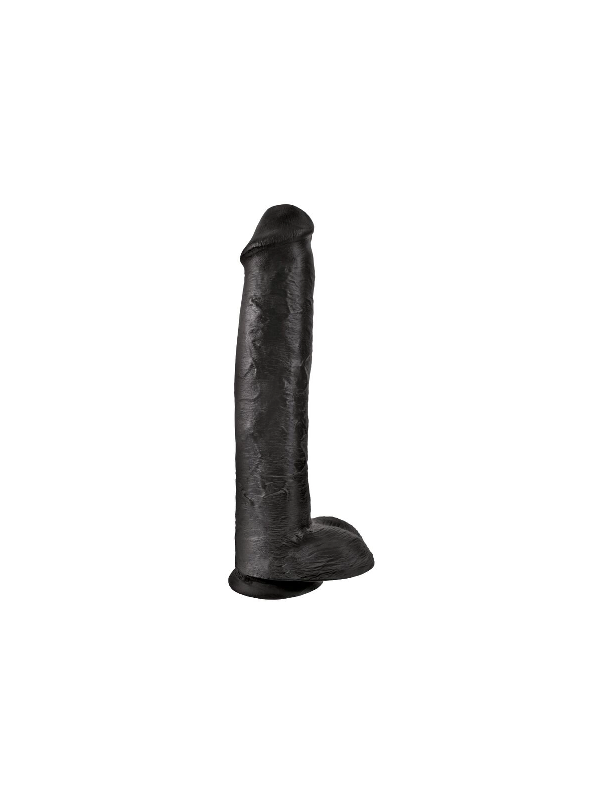 Realistischer Penis mit Eier 34.2 cm Schwarz von King Cock