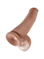 Realistischer Penis mit Kugeln 34.2 cm Karamell von King Cock