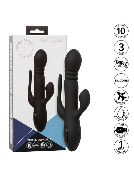 Vibrator Triple Euphoria Schwarz von Calexotics