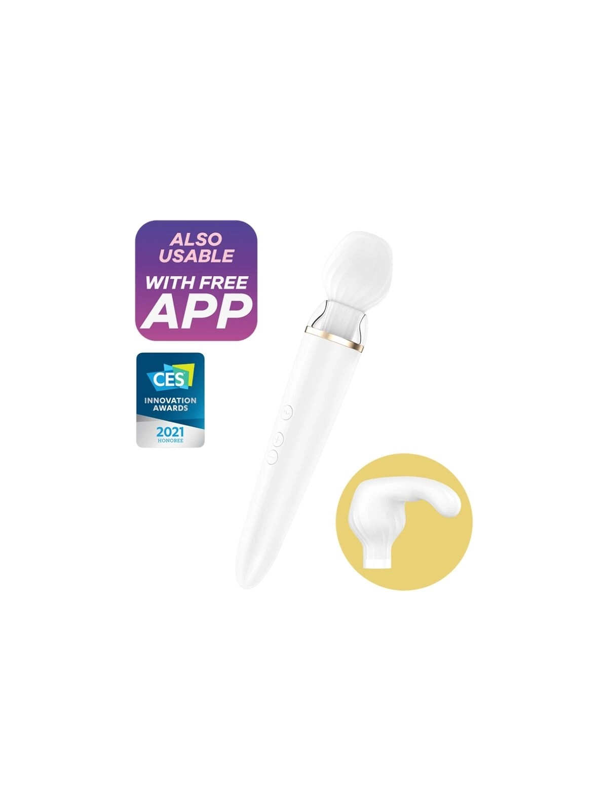 Double Wander App Weiss von Satisfyer Wand