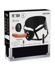 Harness mit Dildo- und Bullet-Fernbedienungs-Watchme-L-Technologie von Fetish Submissive