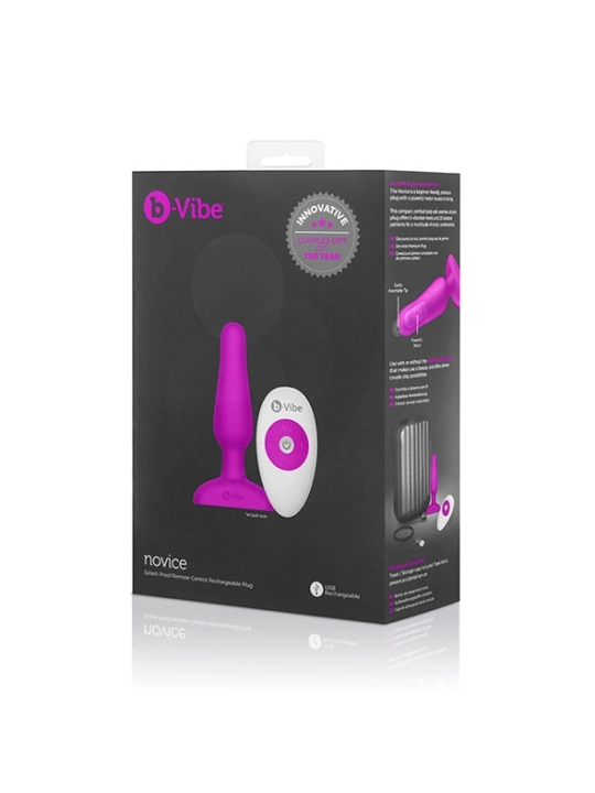 Novice Anal-Stecker mit Fernbedienbares Fuchsia von B-Vibe