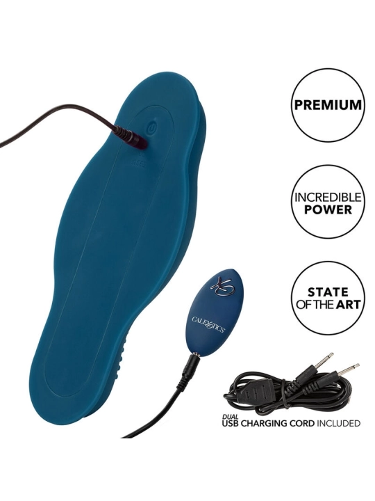 Rider Massager Doppelmotor Fernbedienbares Blau von Calexotics