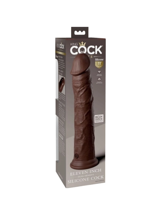 Elite Realistischer Silikondildo 28 cm Braun von King Cock