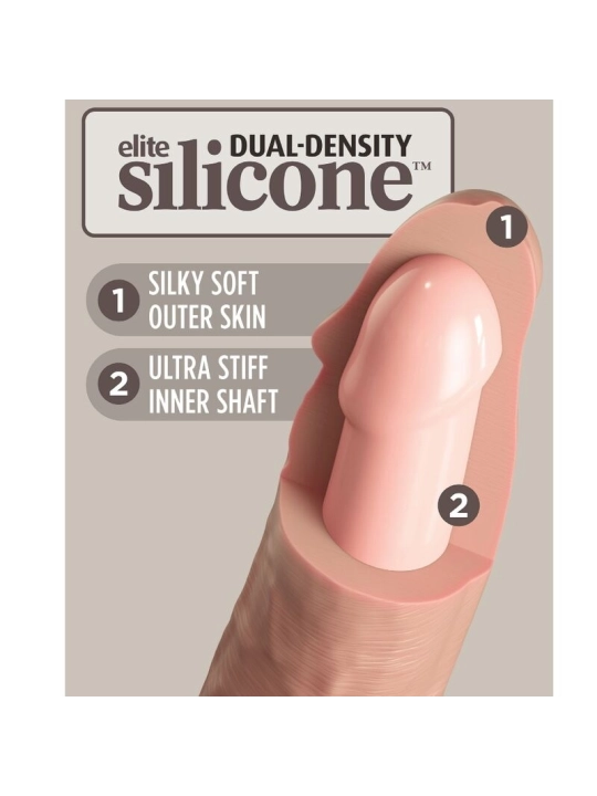 Elite Realistischer Dildo Vibrator & Silikon Fernbedienbares 17.8 cm von King Cock