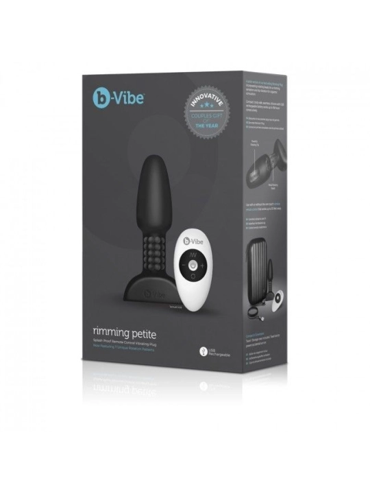 Rimming Analplug mit Fernbedienbares Petite Schwarz von B-Vibe