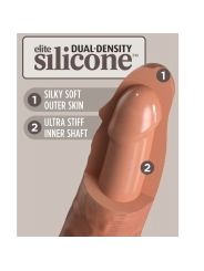 Elite Realistischer Dildo mit Vibration und Silikon 20.3 cm Karamell von King Cock