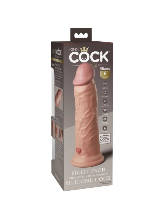 Elite Realistischer Dildo mit Vibration und Silikon 20.3 cm von King Cock