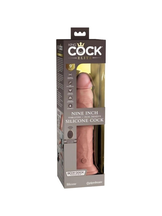 Elite Realistischer Dildo Vibrator & Silikon Fernbedienbares 23 cm von King Cock