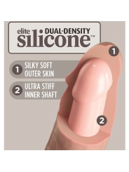 Elite Deluxe Verstellbares Harness-Kit Ring mit Hoden & Dildo 20.3 cm von King Cock