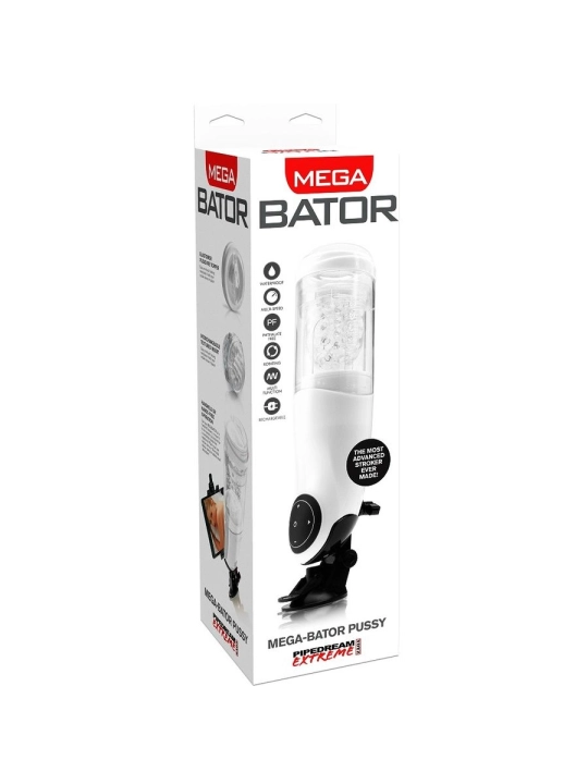 Pdx Mega Bator Usb-Männlicher Masturbator Vagina Weiss von Extreme Toyz