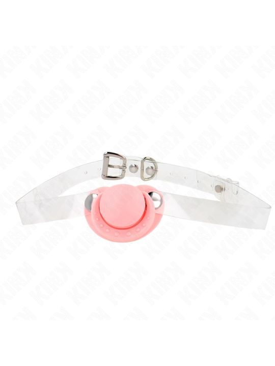 Rosa Schnullerform-Spitze 5,5 X 4 cm Verstellbar 43-60 cm von Kink Collar & Gag