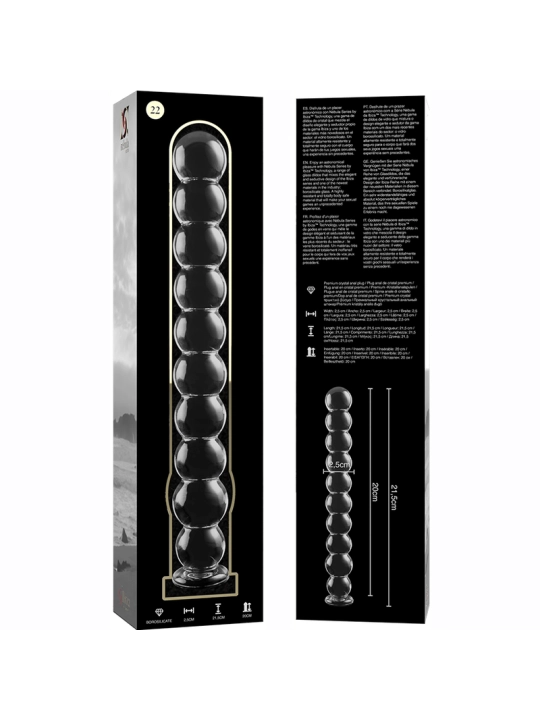 ♥ Modell 22 Dildo Borosilikatglas 21,5 X 2,5 cm Klar von Nebula Series By Ibiza ♥