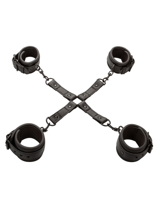 CALEXOTICS - NOCTURNAL HOG TIE CONNECTOR CUERO EINSTELLBAR SCHWARZ